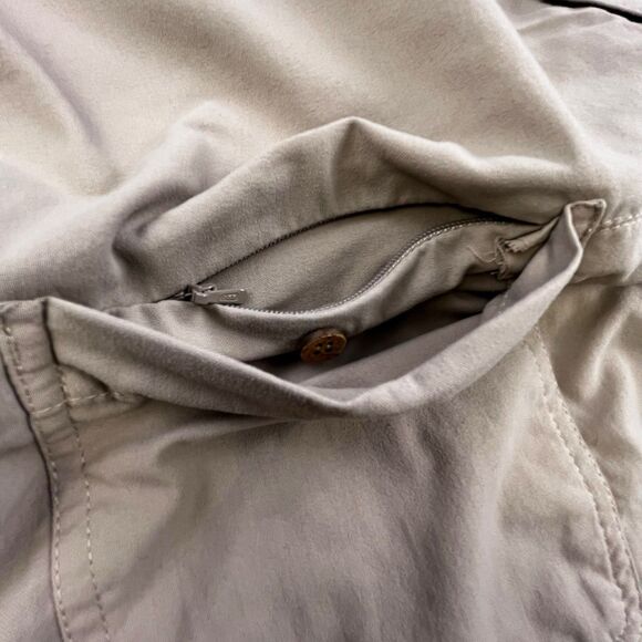 Clothing Arts Shirt Men XXL Tan P Cubed Pick Pocket Proof Button Up Travel Nylon - Picture 4 of 12